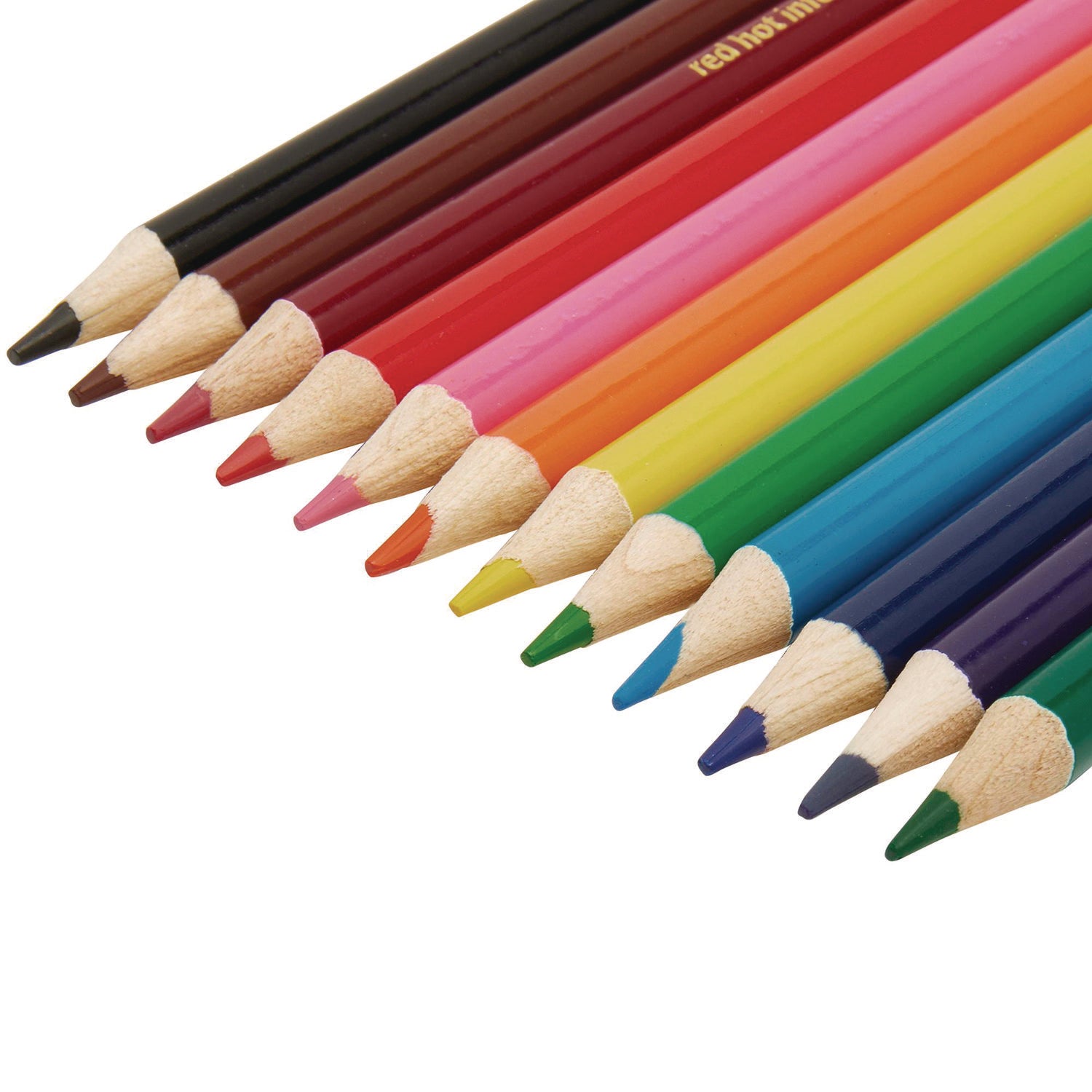 Colored Pencils, 12 Assorted Lead and Barrel Colors, 12/Set