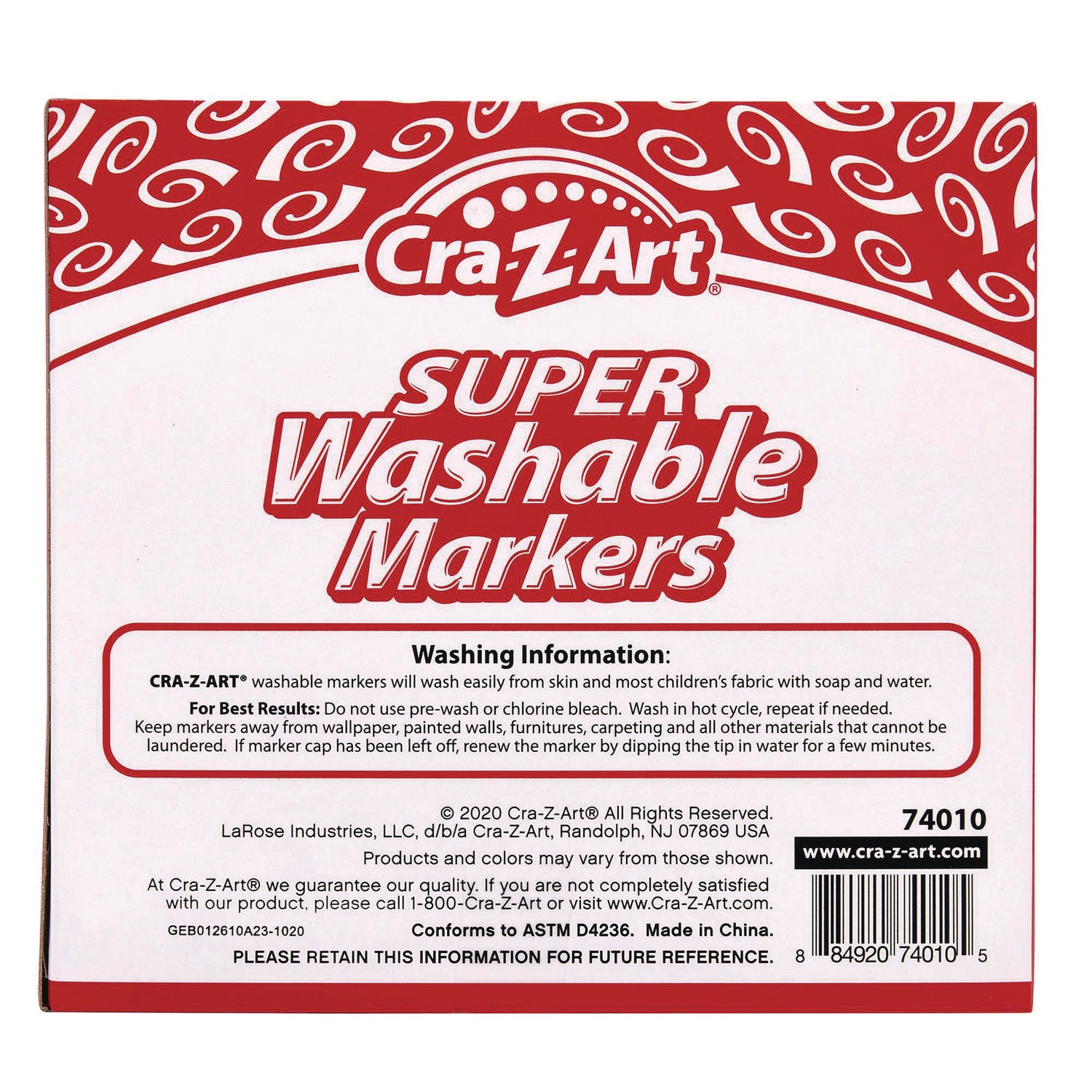 Super Washable Markers, Broad Bullet Tip, Assorted Colors, 40/Set - 2