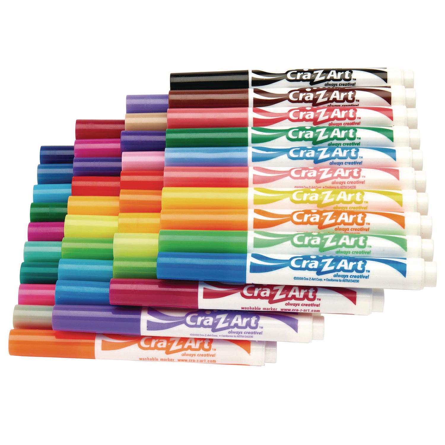 Super Washable Markers, Broad Bullet Tip, Assorted Colors, 40/Set - 5