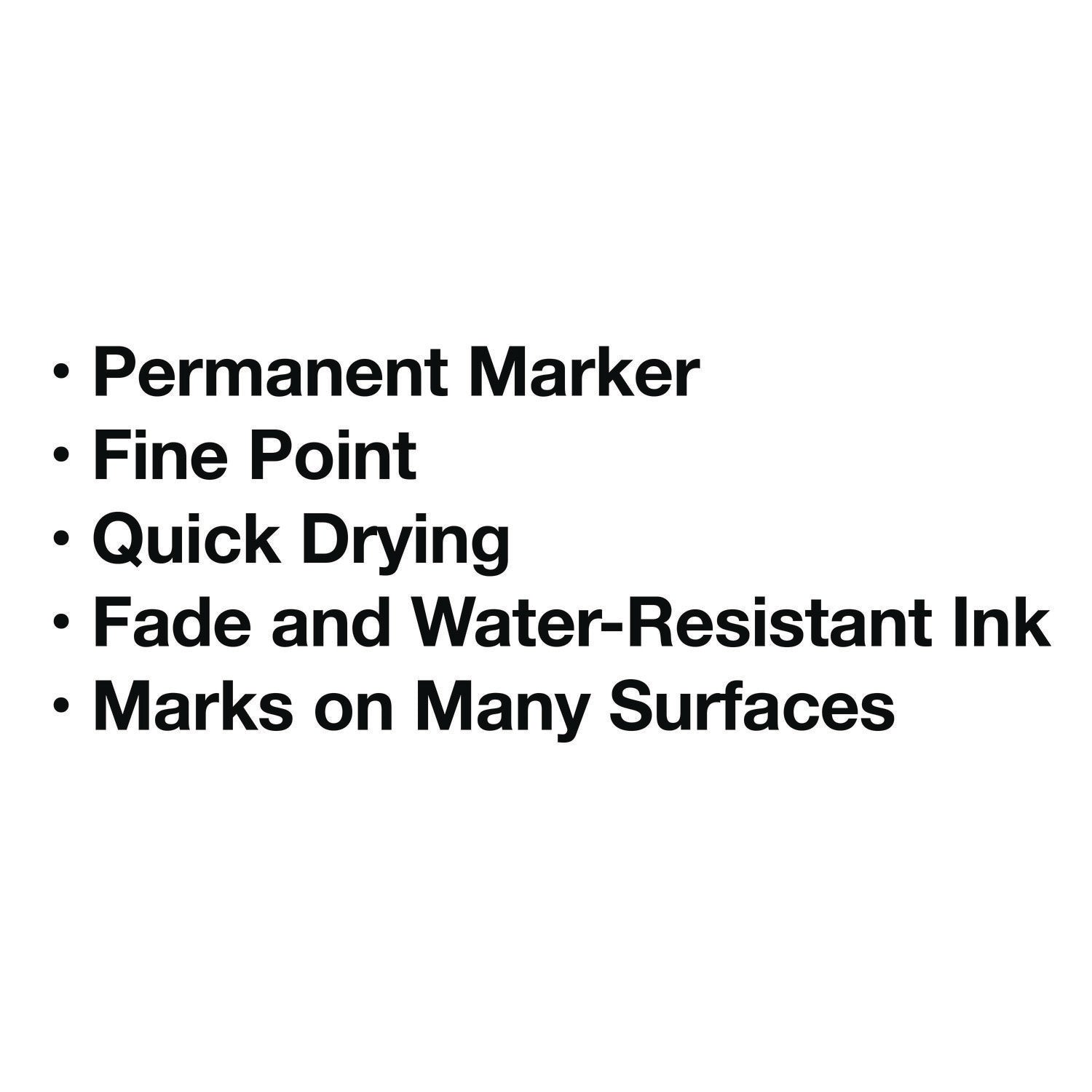 Colorsharp Permanent Markers, Fine Bullet Tip, Assorted Colors, 12/Set - 5