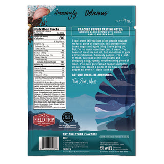 Turkey Jerky, Cracked Pepper Turkey, 2.2 oz Bag, 12 Bags/Carton