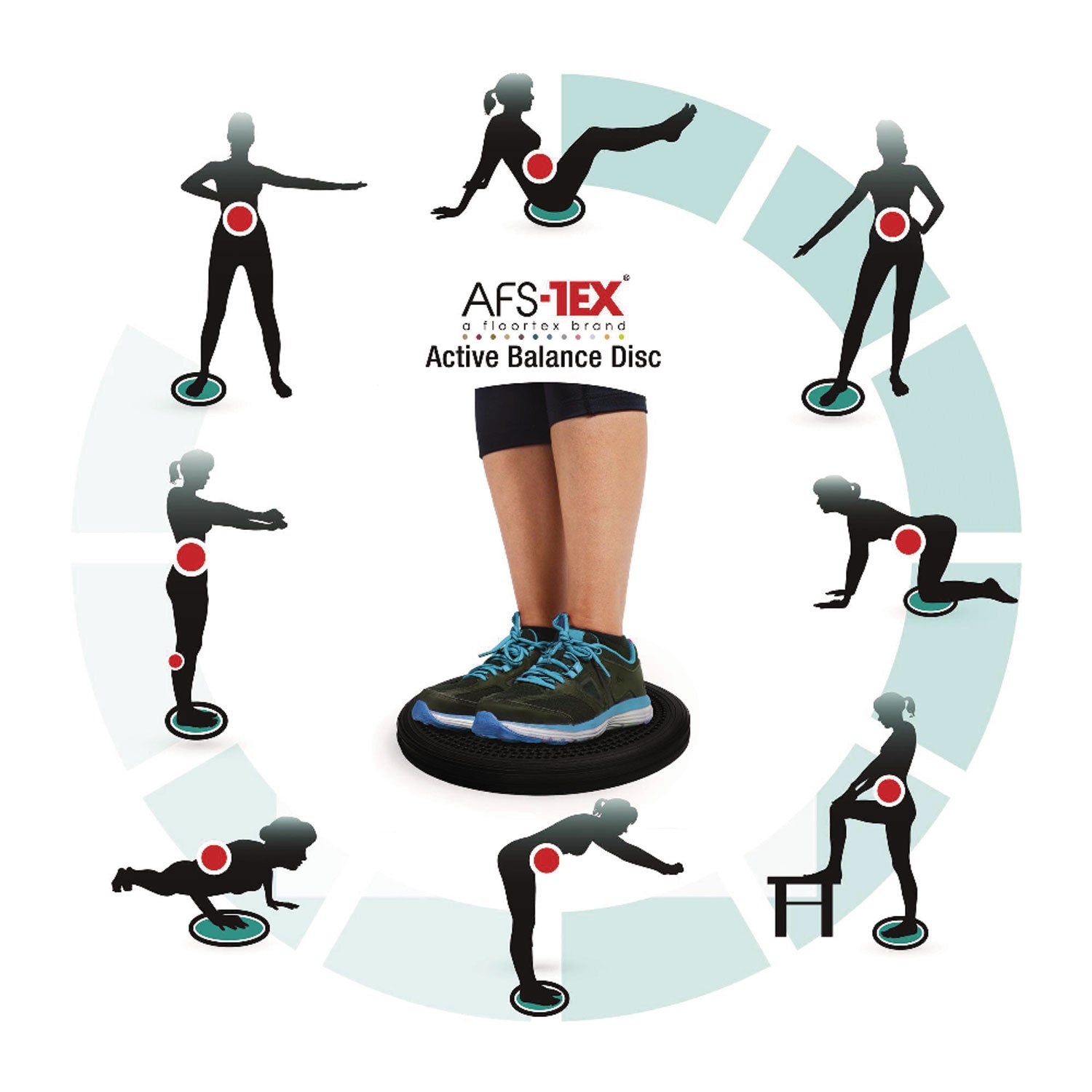 ATS-TEX Active Balance Disc, 13 Diameter x 3h, Midnight Black