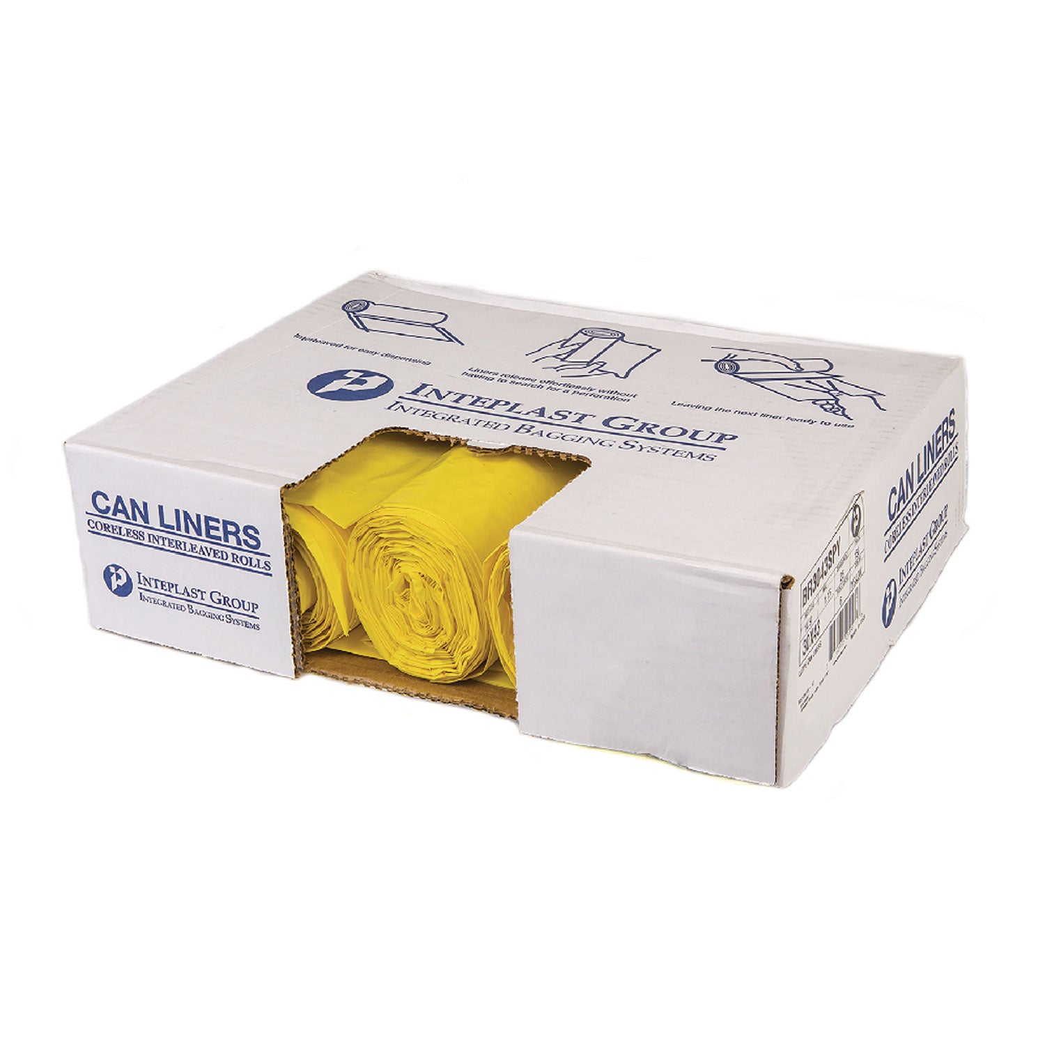 30X43 115 Mil Lldpe Yellow Can Liner 150/Cs