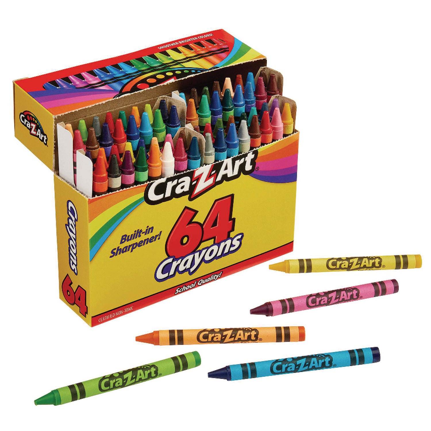 Crayons, 64 Assorted Colors, 64/Pack - 4