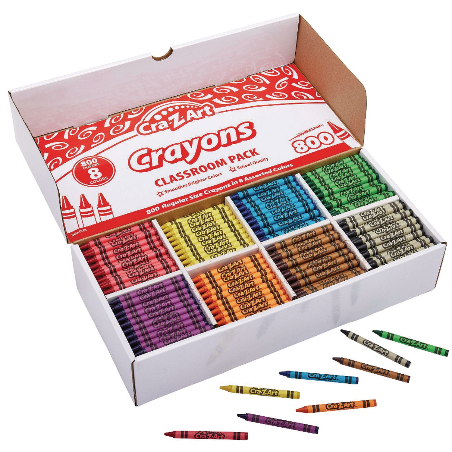 Crayons, 8 Assorted Colors, 800/Pack - 5