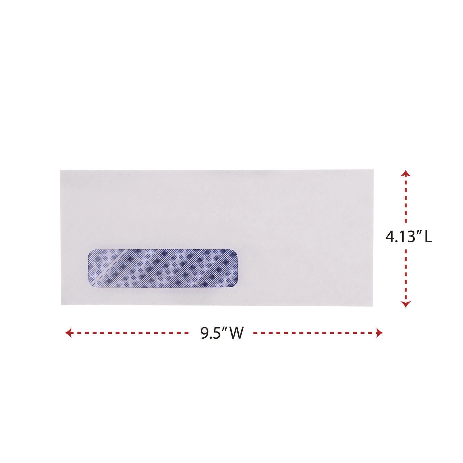 Open-Side Security Tint Business Envelope, 1 Window, #10, Commercial Flap, Gummed Closure, 4.13 x 9.5, White, 500/Box - 3