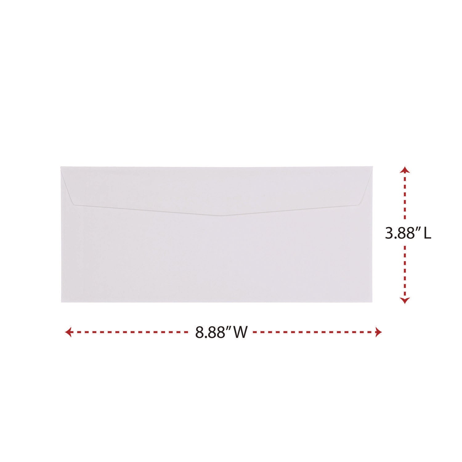 Open-Side Business Envelope, #9, Square Flap, Gummed Closure, 3.88 x 8.88, White, 500/Box - 4