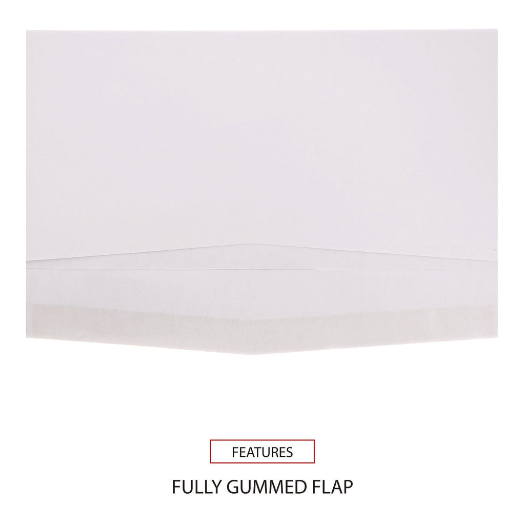 Open-Side Business Envelope, #9, Square Flap, Gummed Closure, 3.88 x 8.88, White, 500/Box - 6