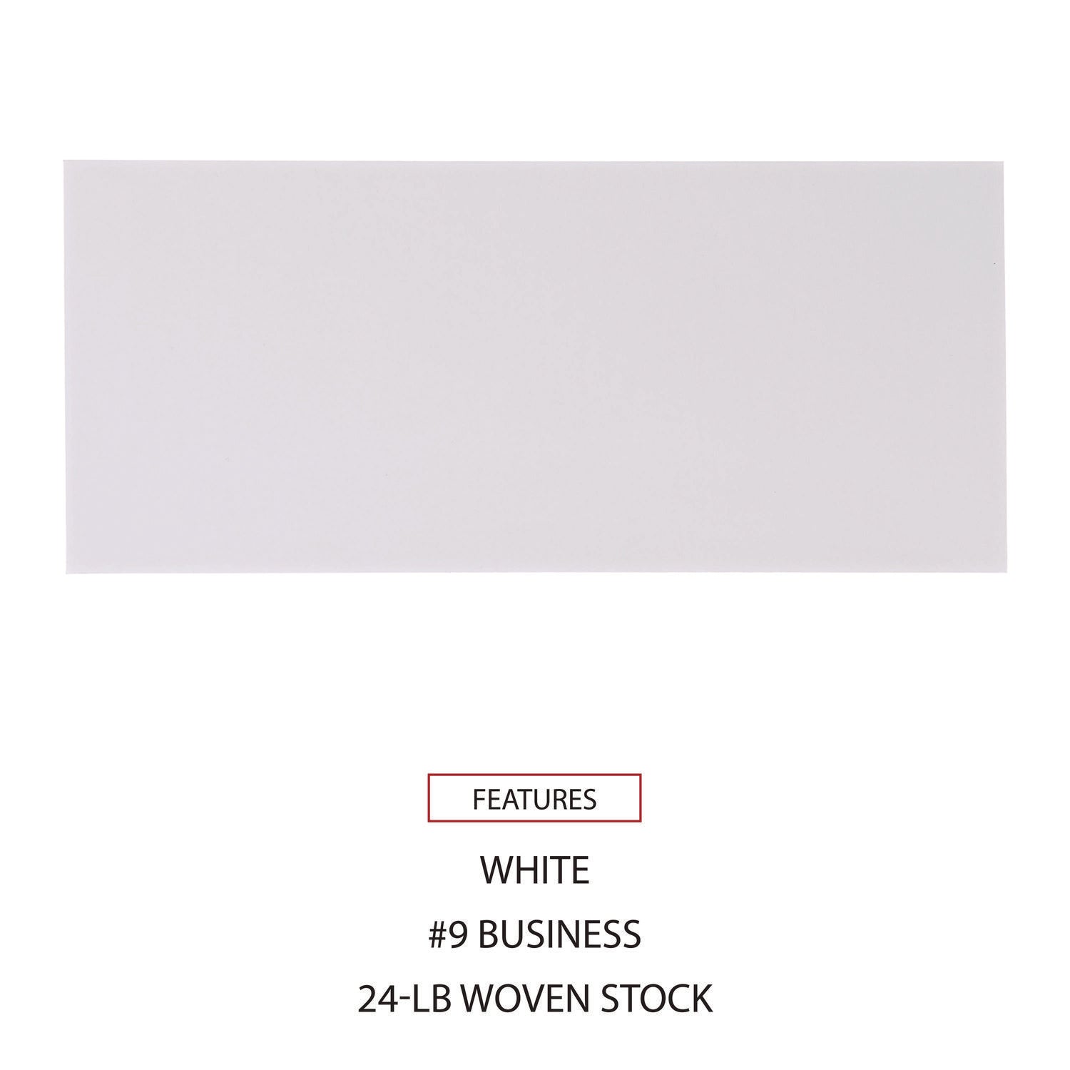 Open-Side Business Envelope, #9, Square Flap, Gummed Closure, 3.88 x 8.88, White, 500/Box - 7