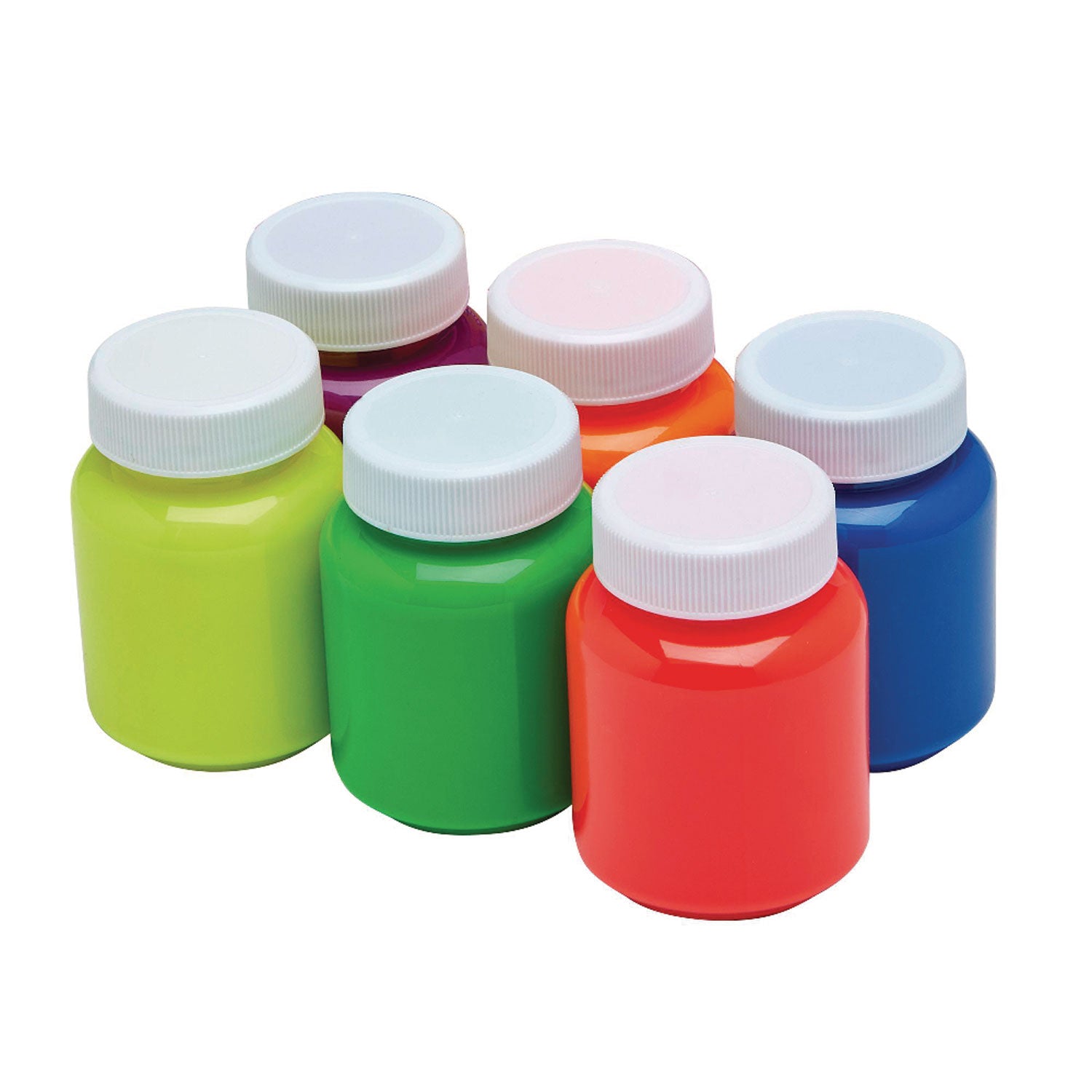 Neon Washable Kids' Paint, 6 Assorted Neon Colors, 2 oz Bottle, 6/Pack - 5