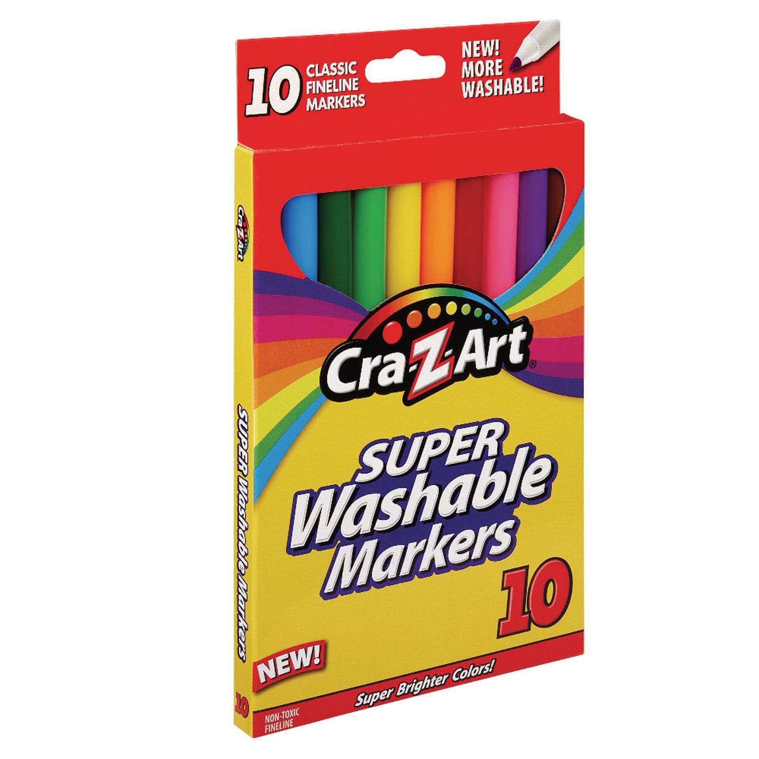 Super Washable Markers, Fine Bullet Tip, Assorted Colors, 10/Set - 3