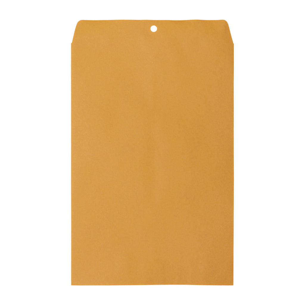 Kraft Clasp Envelope, #98, Square Flap, Clasp/Gummed Closure, 10 x 15, Brown Kraft, 100/Box - 2