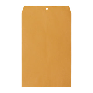 Kraft Clasp Envelope, #98, Square Flap, Clasp/Gummed Closure, 10 x 15, Brown Kraft, 100/Box - 2