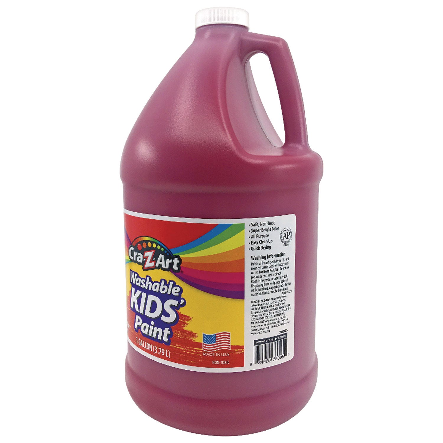 Washable Kids Paint, Red, 1 gal Bottle - 2