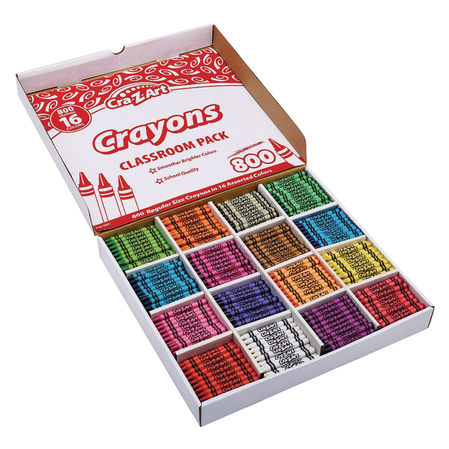 Crayons, 16 Assorted Colors, 800/Pack - 4