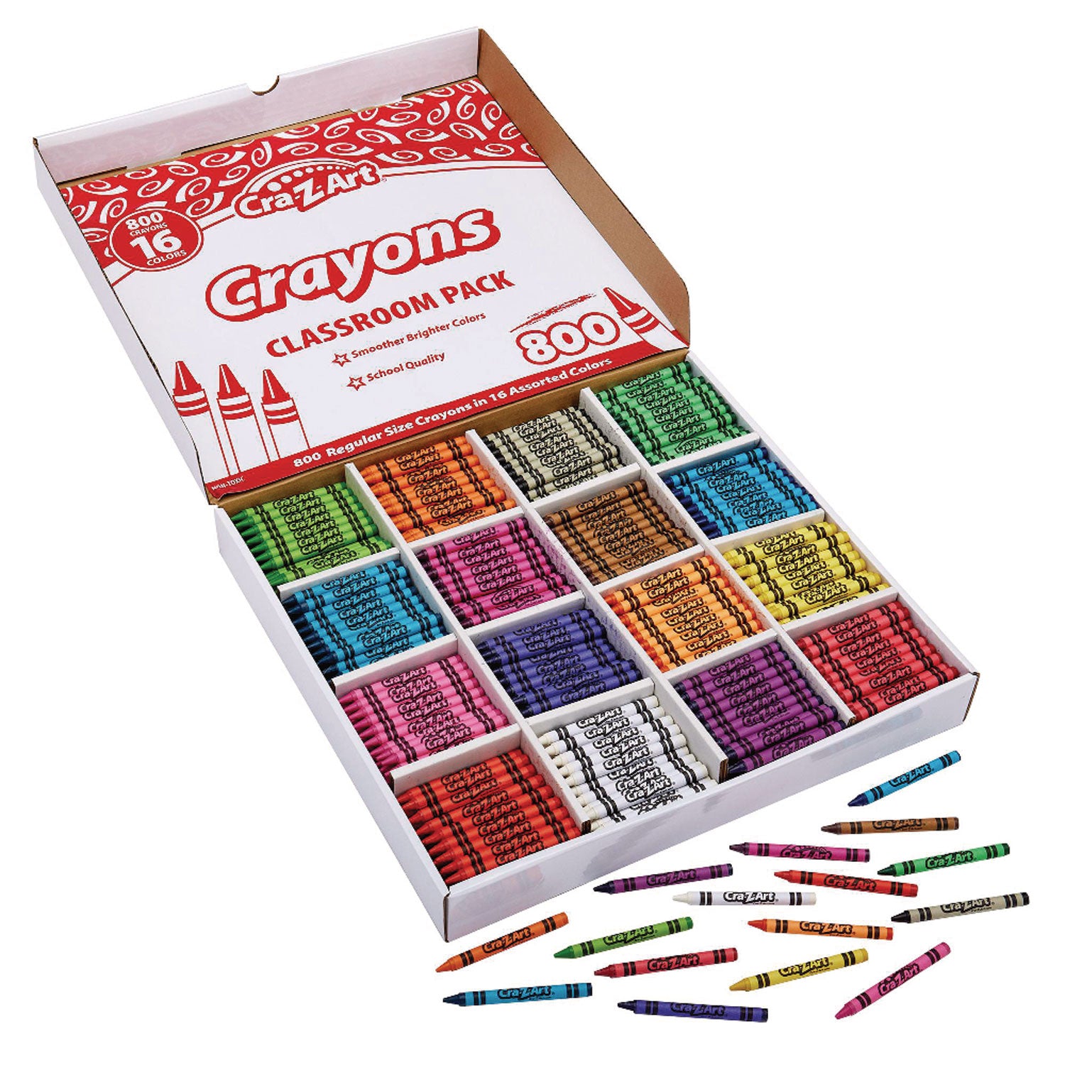 Crayons, 16 Assorted Colors, 800/Pack - 5