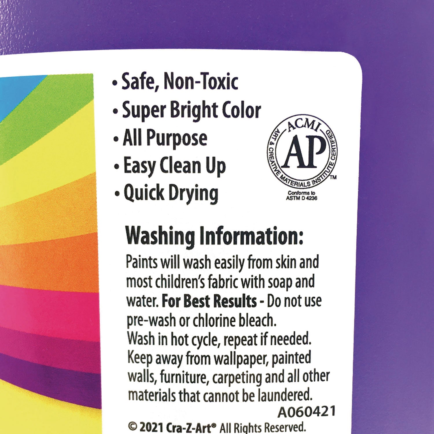 Washable Kids Paint, Purple, 1 gal Bottle - 3