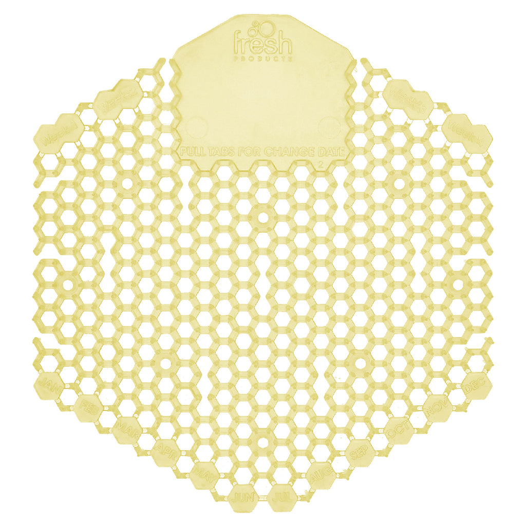 Wave 3D Urinal Deodorizer Screen, Citrus Scent, Yellow, 10/Box