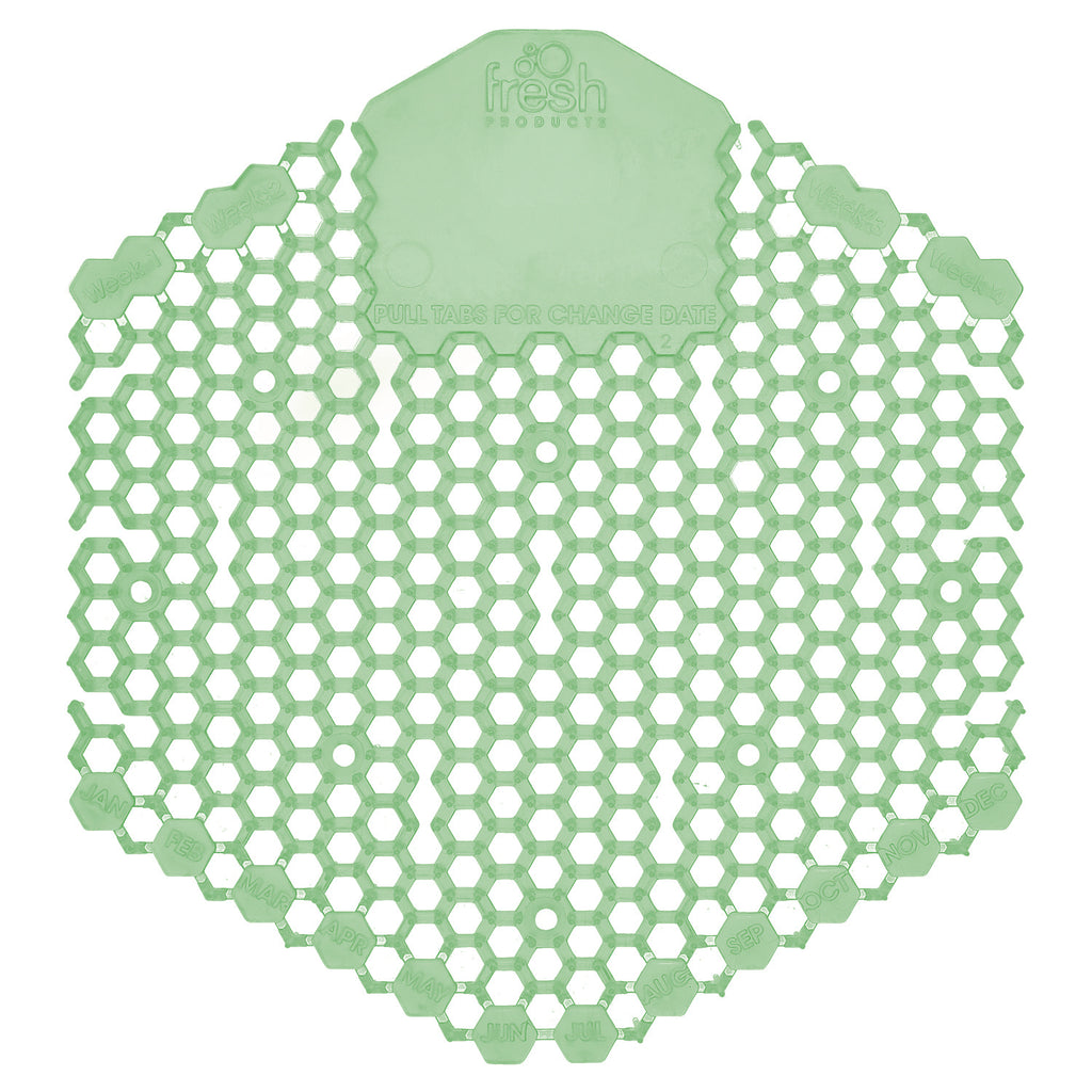 Wave 3D Urinal Deodorizer Screen, Cucumber Melon Scent, Green, 10/Box