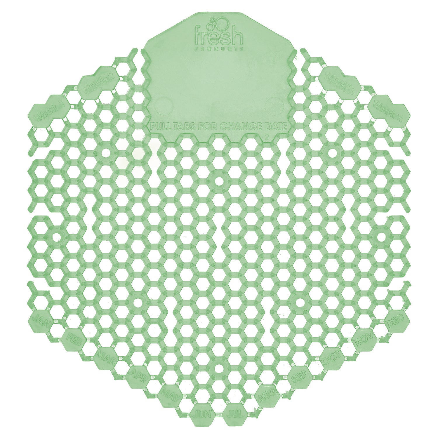 Wave 3D Urinal Deodorizer Screen, Cucumber Melon Scent, Green, 10/Box