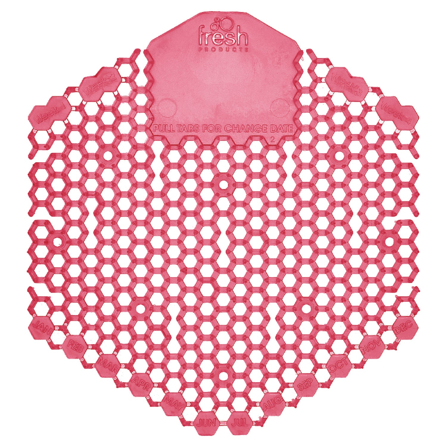 Wave 3D Urinal Deodorizer Screen, Spiced Apple Scent, Red, 10/Box