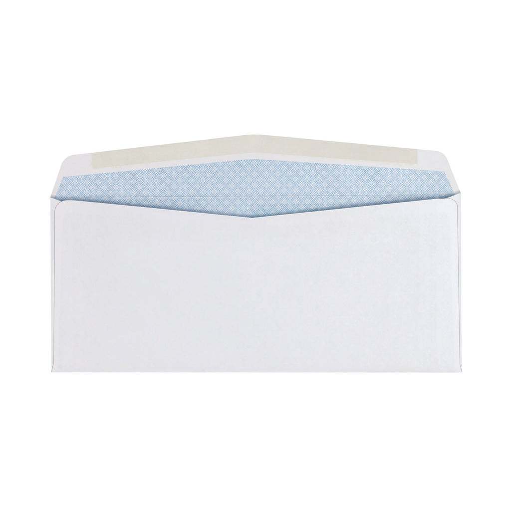 Double Window Security-Tinted Check Envelope, #10, Commercial Flap, Gummed Closure, 4.13 x 9.5, White, 500/Box