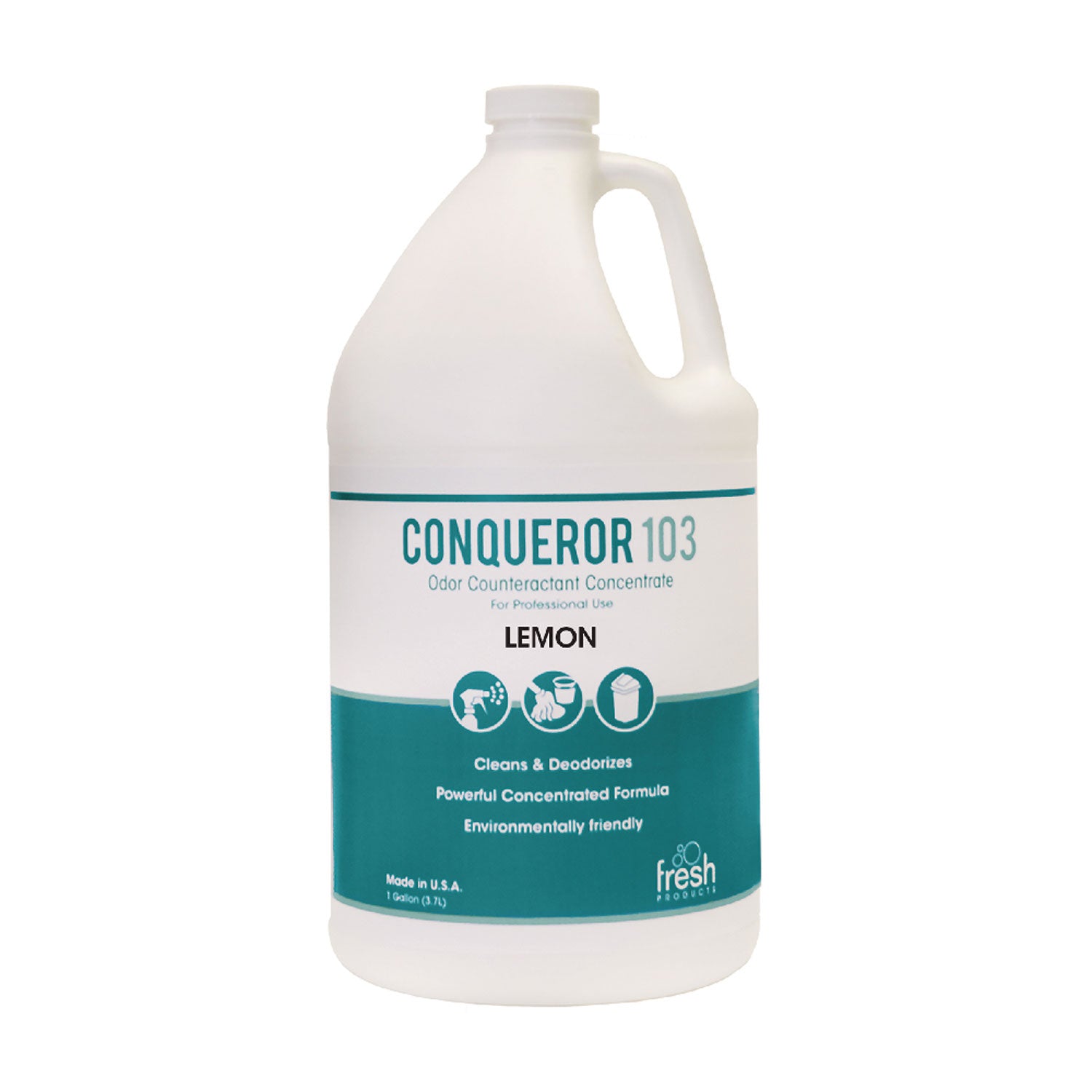 Conqueror 103 Odor Counteractant Concentrate, Lemon, 1 gal Bottle, 4/Carton - 1