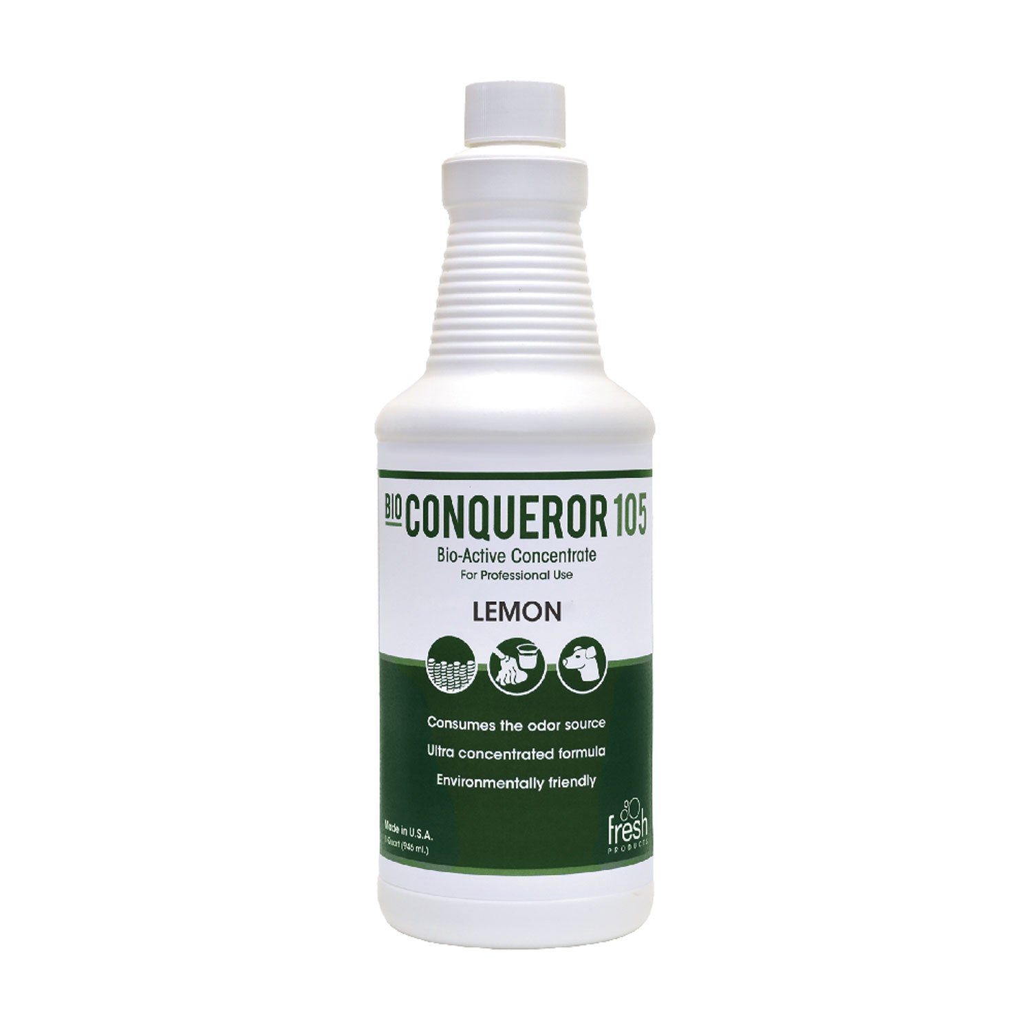Bio Conqueror 105 Enzymatic Odor Counteractant Concentrate, Citrus, 32 oz Bottle, 12/Carton - 1