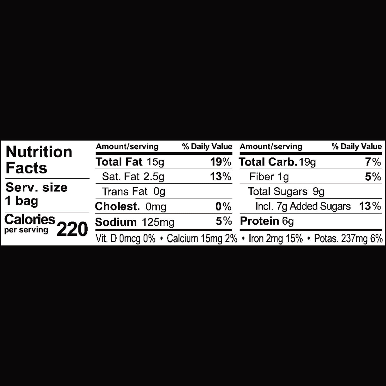 Glazed Mixes, Cashew Pom Vanilla, 1.5 oz, 18/Carton