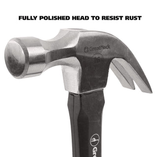 16 oz Claw Hammer with High-Visibility Orange Fiberglass Handle