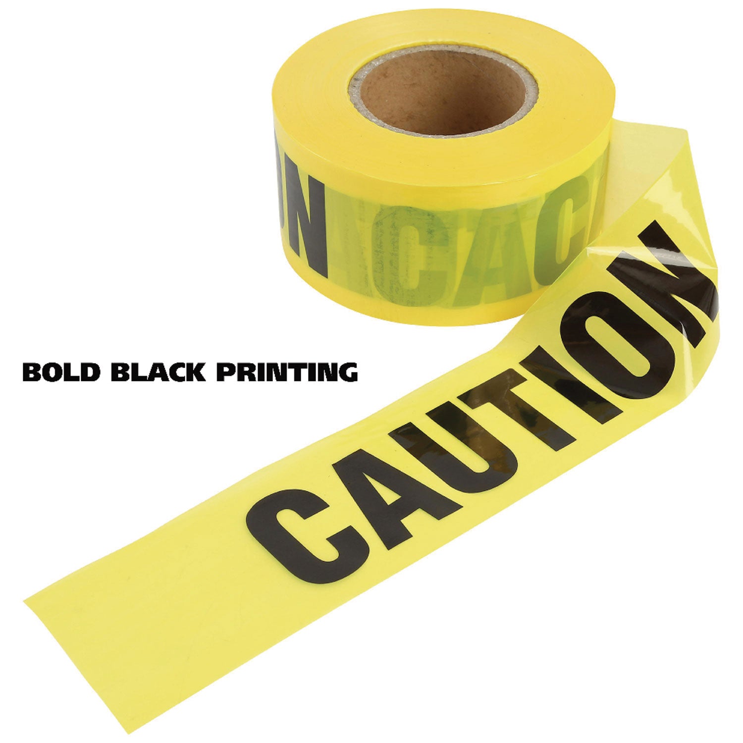 Caution Safety Tape, Non-Adhesive, 3" x 1,000 ft, Yellow - 3