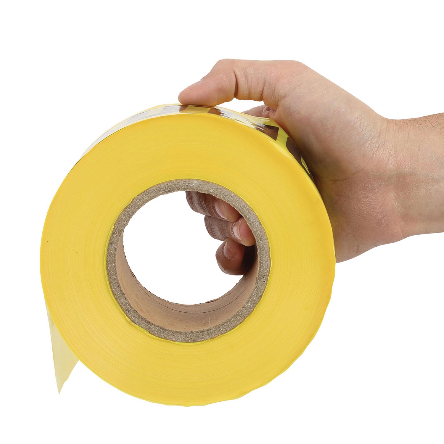 Caution Safety Tape, Non-Adhesive, 3" x 1,000 ft, Yellow - 5