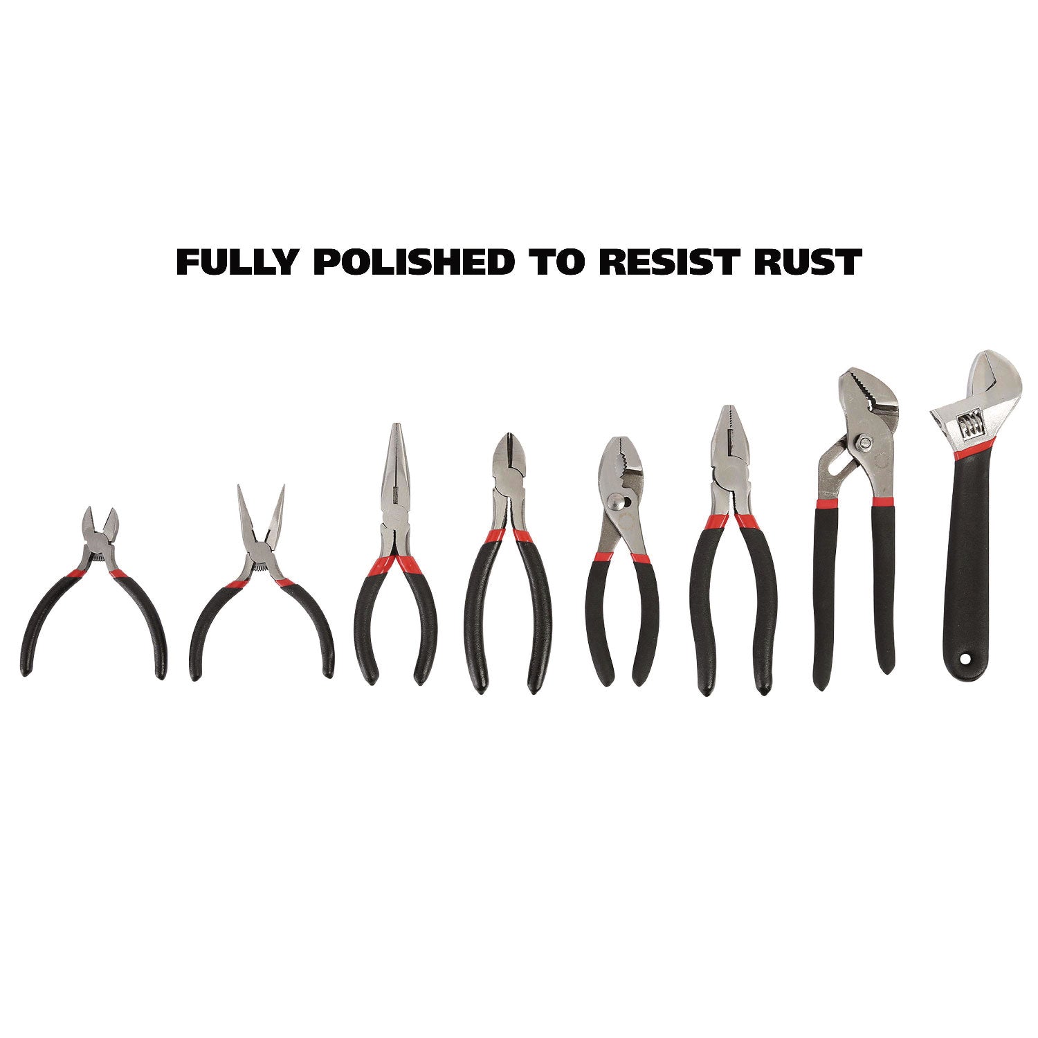 8-Piece Steel Pliers and Wrench Tool Set - 6