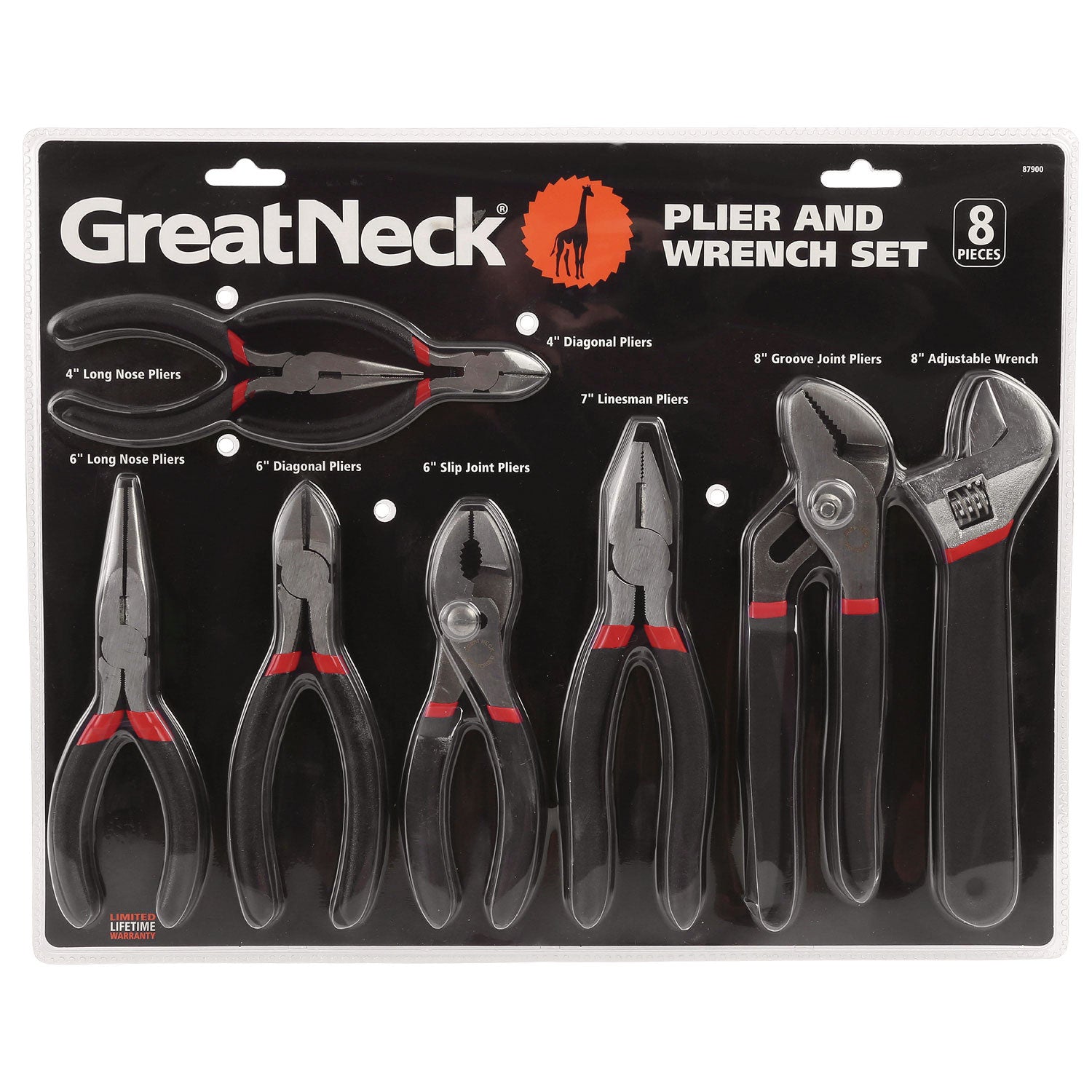 8-Piece Steel Pliers and Wrench Tool Set - 3