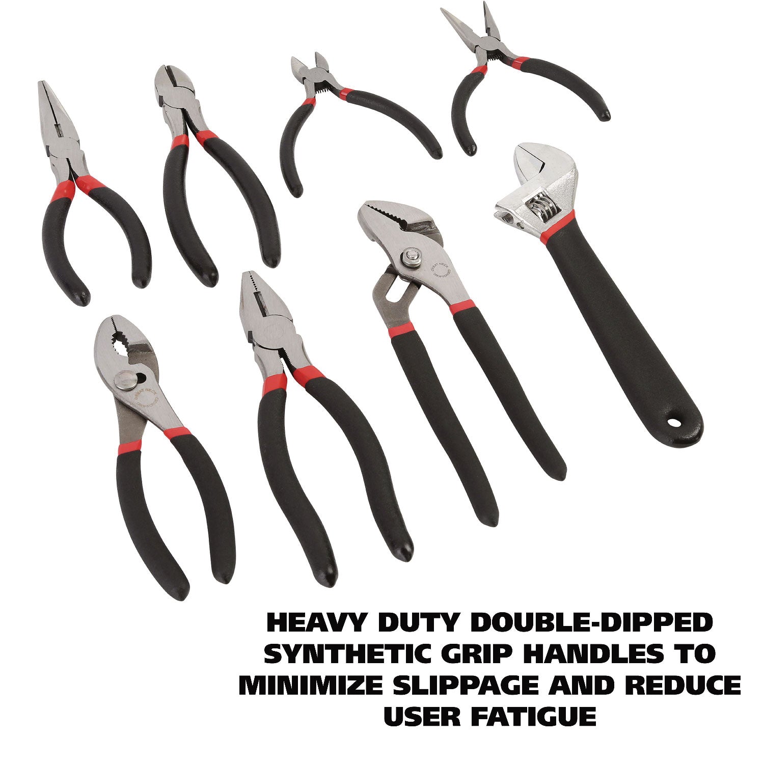 8-Piece Steel Pliers and Wrench Tool Set - 5