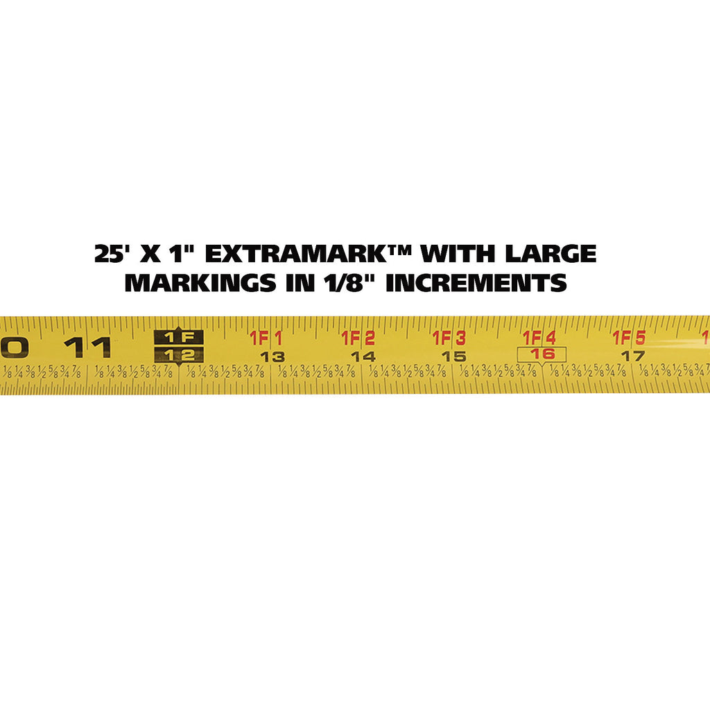 ExtraMark Power Tape, 1" x 25 ft, Steel, Yellow/Black - 4