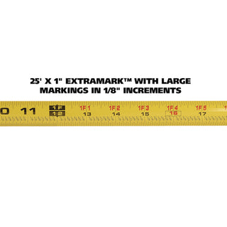 ExtraMark Power Tape, 1" x 25 ft, Steel, Yellow/Black - 4