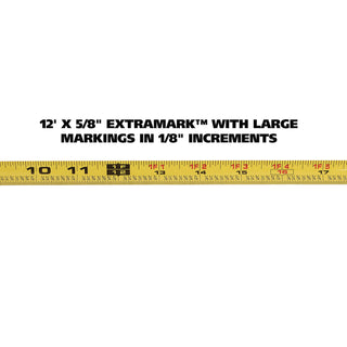 ExtraMark Power Tape, 0.63" x 12 ft, Steel, Yellow/Black - 4