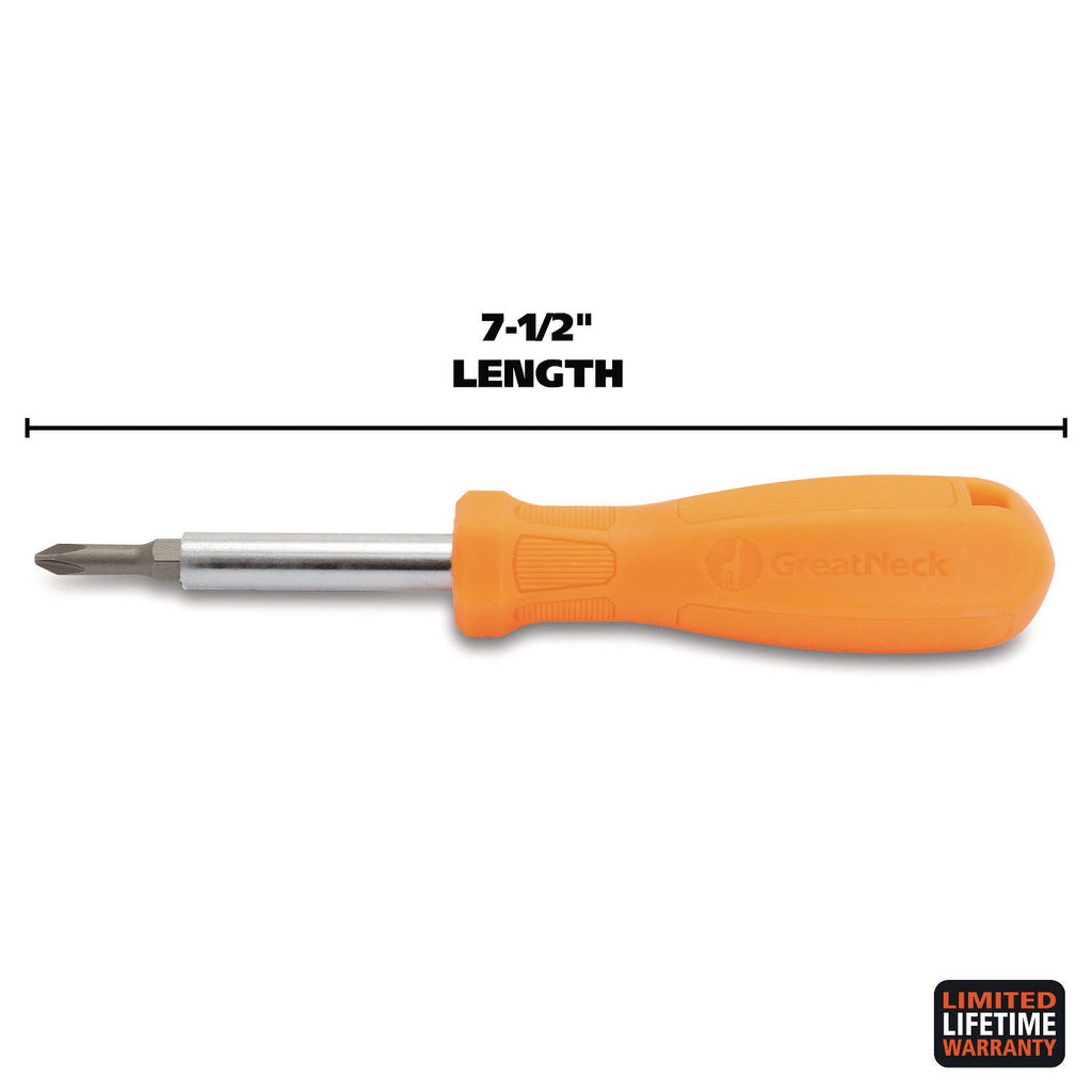 4 In One Screwdriver 4 in-1 Screwdriver w/Interchangeable Phillips/Standard Bits, Assorted ...