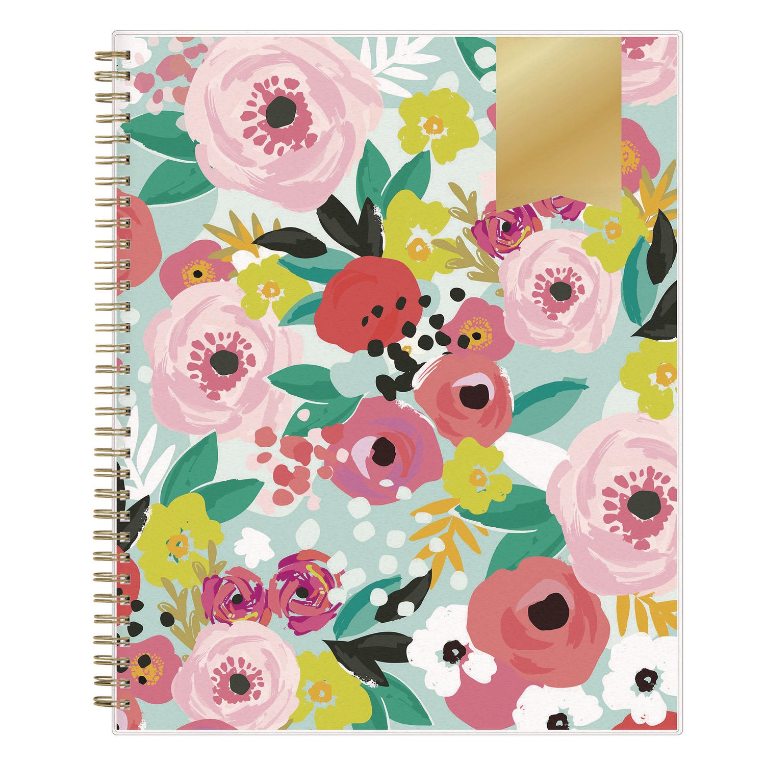 Day Designer Secret Garden Mint Frosted Weekly/Monthly Planner, 11 x 8.5, Multicolor Cover, 12-Month (Jan to Dec): 2024