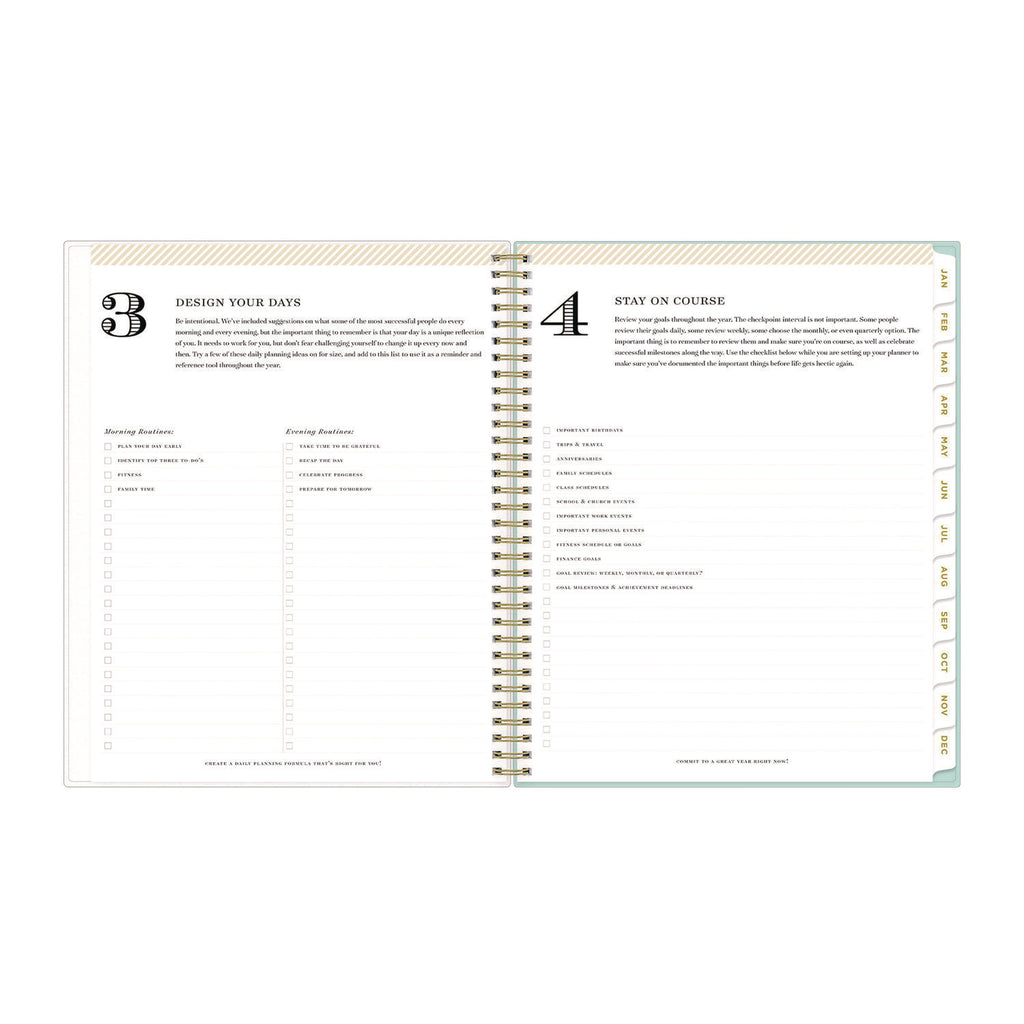 Day Designer Secret Garden Mint Frosted Weekly/Monthly Planner, 11 x 8.5, Multicolor Cover, 12-Month (Jan to Dec): 2024