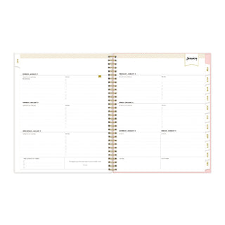 Day Designer Coming Up Roses Create-Your-Own Cover Weekly/Monthly Planner, 11 x 8.5, Blush/Cream Cover,12-Month(Jan-Dec):2024