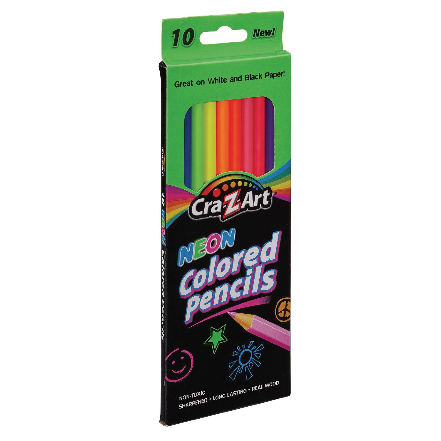 Neon Colored Pencils, 10 Assorted Lead and Barrell Colors, 10/Set - 3