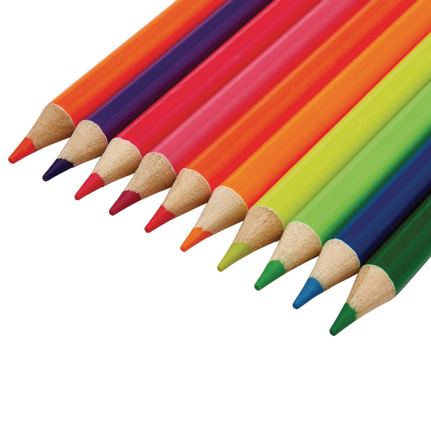 Neon Colored Pencils, 10 Assorted Lead and Barrell Colors, 10/Set - 5
