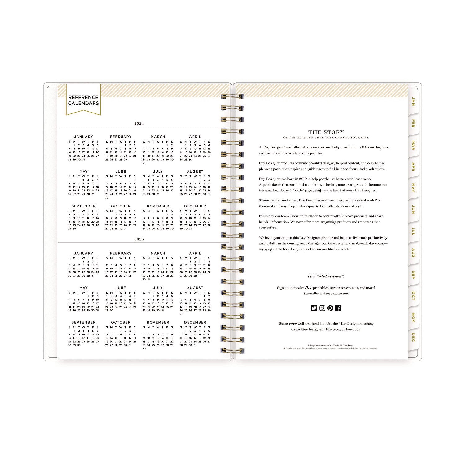 Day Designer Tile Weekly/Monthly Planner, Tile Artwork, 8 x 5, Blue/White Cover, 12-Month (Jan to Dec): 2024