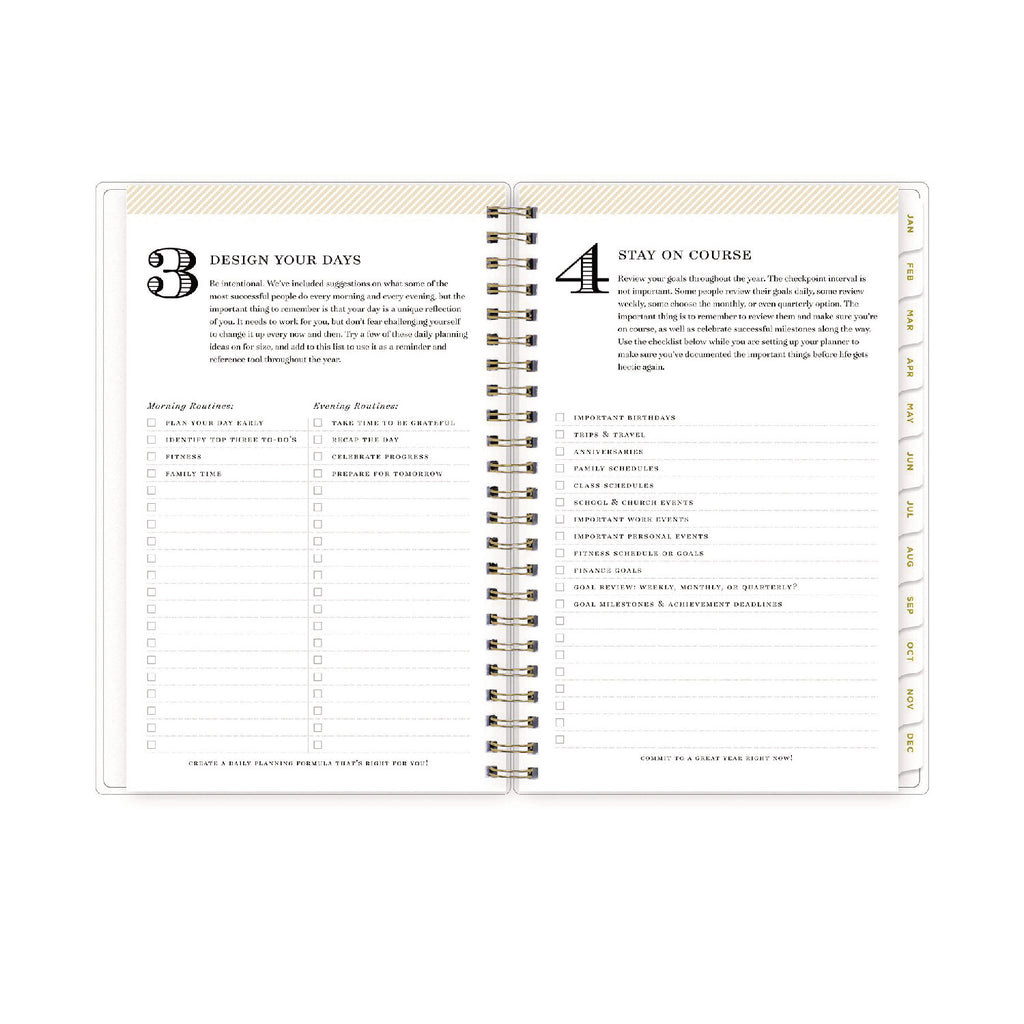 Day Designer Tile Weekly/Monthly Planner, Tile Artwork, 8 x 5, Blue/White Cover, 12-Month (Jan to Dec): 2024