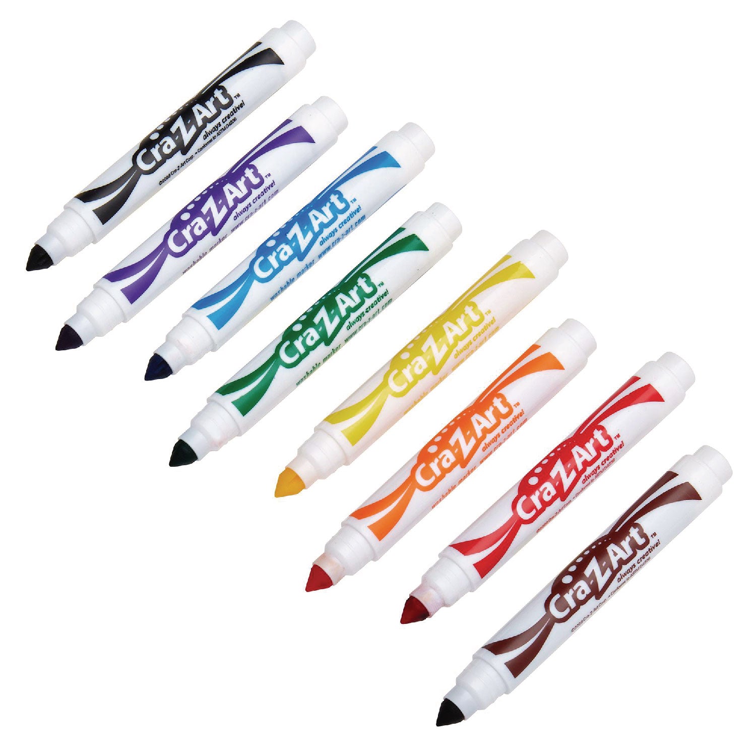 Super Washable Markers, Broad Bullet Tip, Assorted Colors, 8/Set - 5