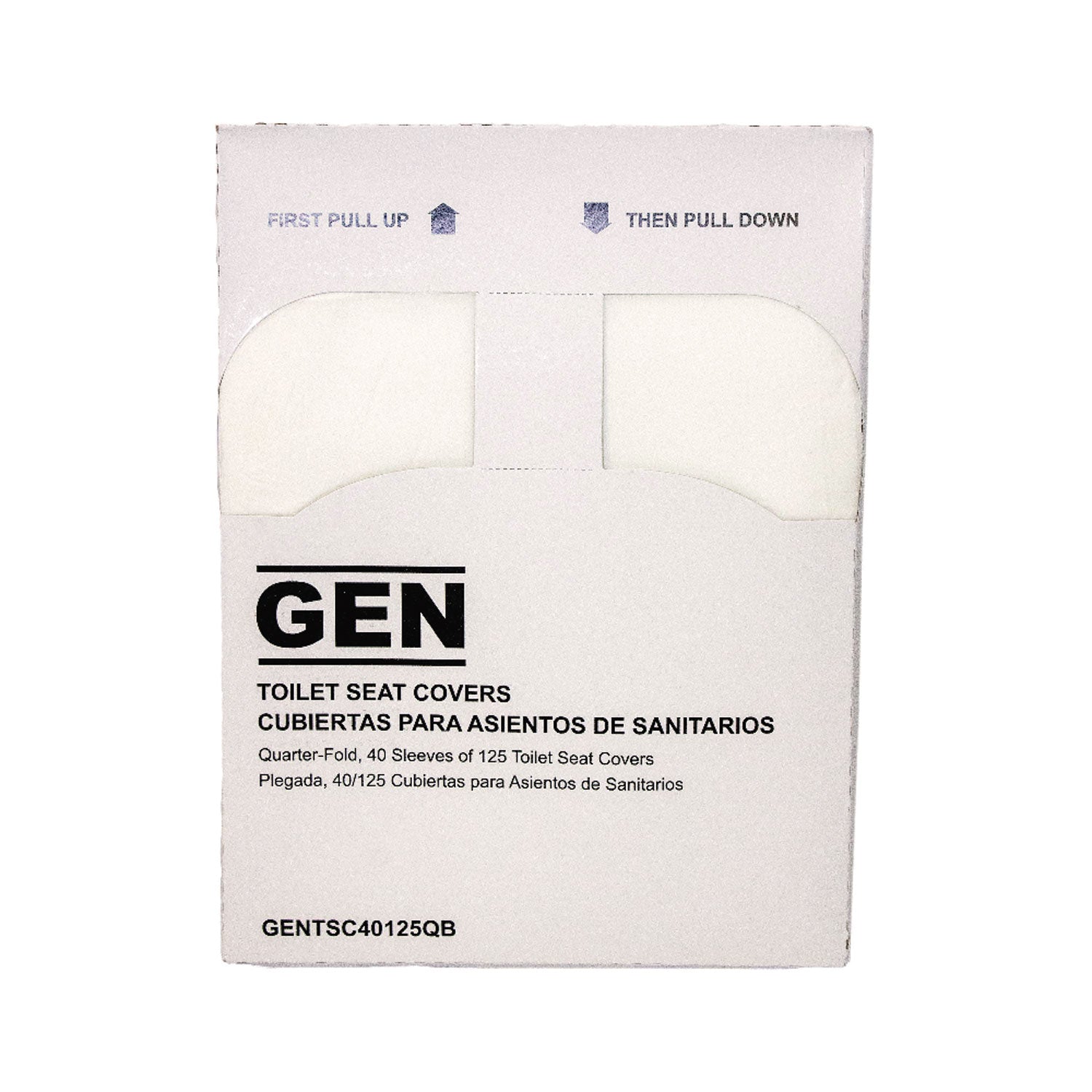 Quarter-Fold Toilet Seat Covers, 14.17 x 16.73, White, 5,000/Carton