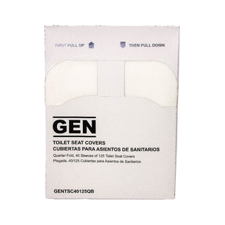 Quarter-Fold Toilet Seat Covers, 14.17 x 16.73, White, 5,000/Carton