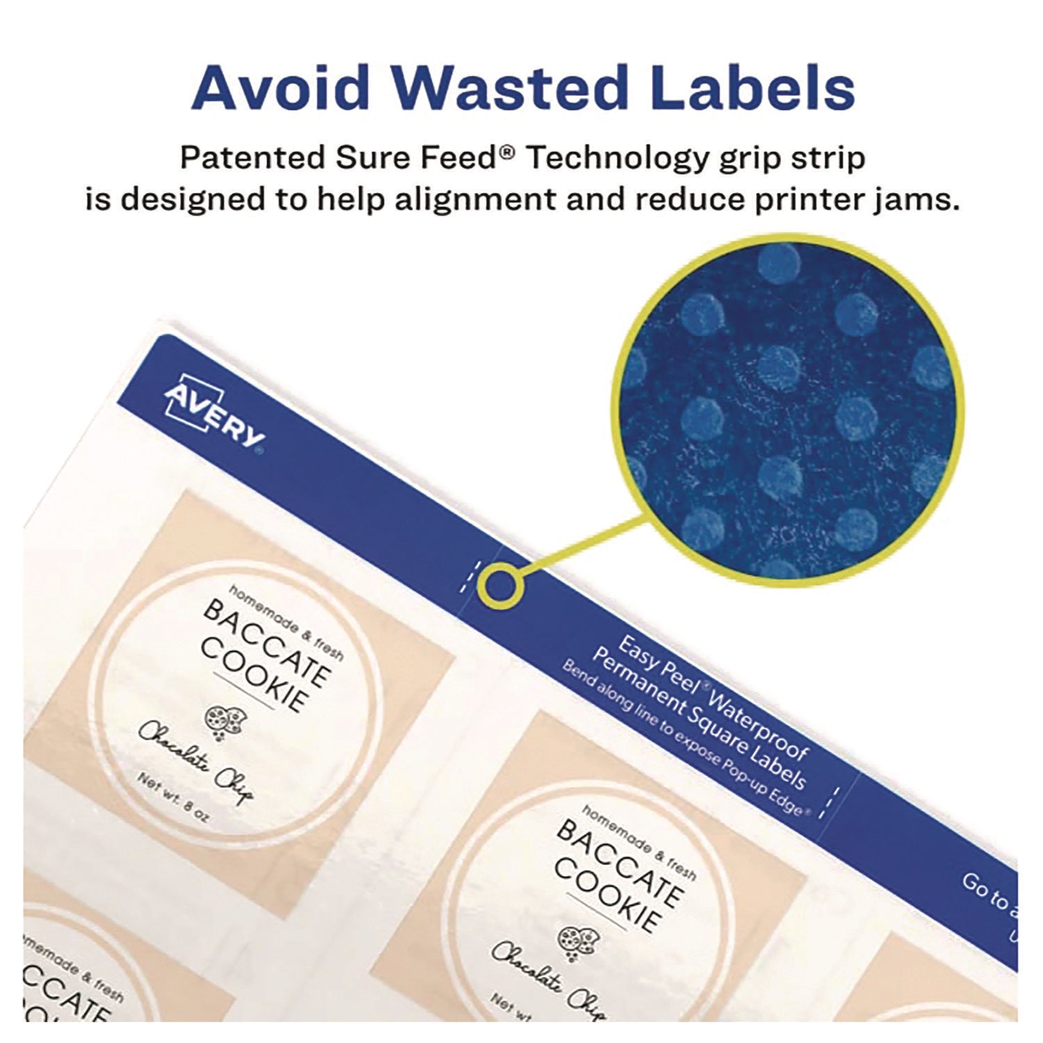 Avery Durable Waterproof Labels, 2" x 2" Square, 96 Total - Waterproof - 2" Width x 2" Length - Permanent Adhesive - Square - White - Film - 12 / Sheet - 8 Total Sheets - 96 Total Label(s) - 8 / Pack - Water Resistant - Self-adhesive, Oil Resist